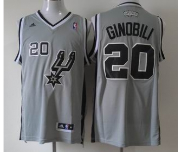 nba san antonio spurs #20 ginobili grey[revolution 30 swingman]
