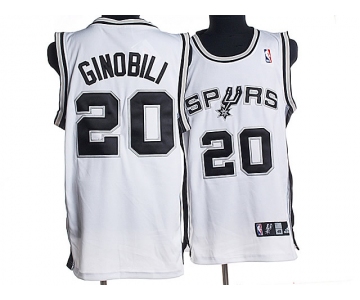 nba san antonio spurs #20 ginobili white