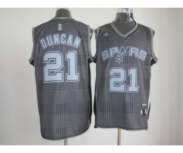 nba san antonio spurs #21 duncan black grey[2012]