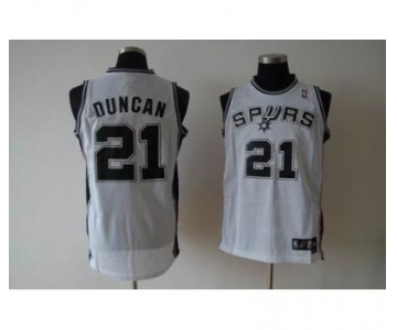nba san antonio spurs #21 duncan white(fans edition)