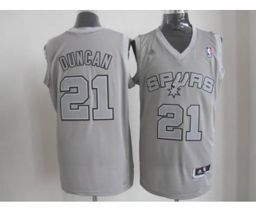 nba san antonio spurs #21 tim duncan grey[fullgrey]