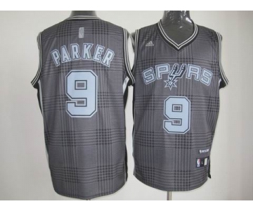 nba san antonio spurs #9 parker black grey[2012]
