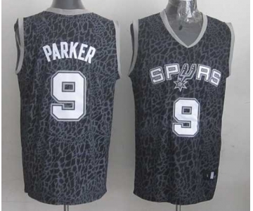 nba san antonio spurs #9 tony parker black leopard print[2014 new]