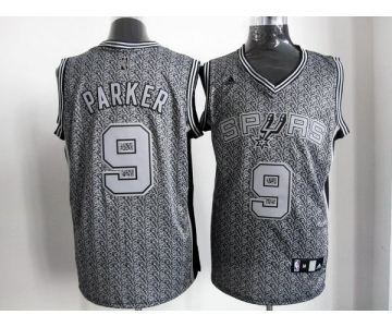nba san antonio spurs #9 tony parker grey[static fashion swingman]