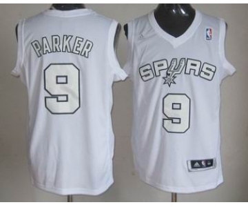 nba san antonio spurs #9 tony parker white-1[revolution 30 swingman]