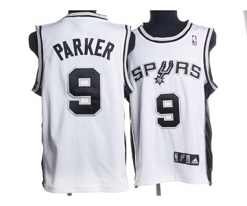 nba san antonio spurs #9 tony parker white