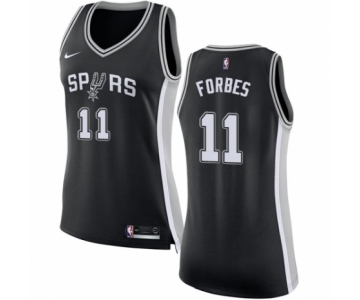 Women's Nike San Antonio Spurs #11 Bryn Forbes Swingman Black NBA Jersey - Icon Edition