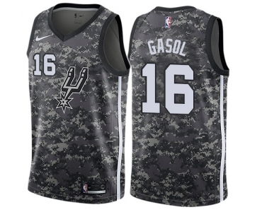 Youth Nike San Antonio Spurs #16 Pau Gasol Swingman Camo NBA Jersey - City Edition