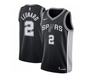 Youth Nike San Antonio Spurs #2 Kawhi Leonard Black NBA Swingman Jersey