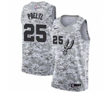 Youth San Antonio Spurs #25 Jakob Poeltl White Swingman Jersey - Earned Edition