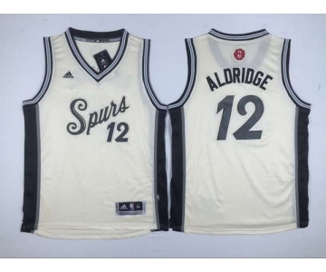 youth nba san antonio spurs #12 aldridge white[2015 Christmas edition]
