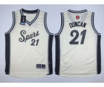 youth nba san antonio spurs #21 tim duncan white[2015 Christmas edition]