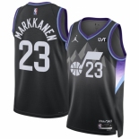 Men Utah Jazz #23 Lauri Markkanen Purple 2024-25 Statement Edition Stitched Basketball Jersey
