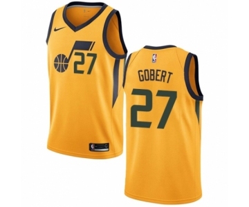 Men's Nike Utah Jazz #27 Rudy Gobert Swingman Gold NBA Jersey Statement Edition