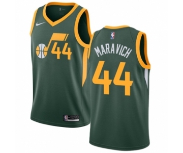 Men's Nike Utah Jazz #44 Pete Maravich Green Swingman Jersey - Earned Edition