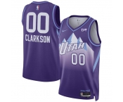 Men's Utah Jazz #00 Jordan Clarkson Purple 2024-25 City Edition Stitched Basketball Jersey
