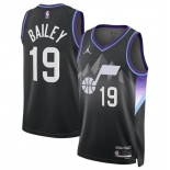 Men's Utah Jazz #19 Ace Bailey Black 2024-25 Draft Statement Edition Stitched Basketball Jersey