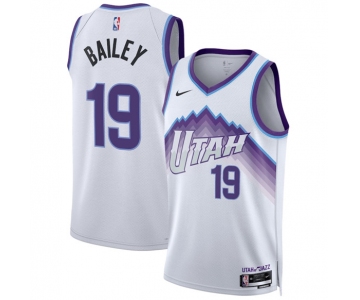 Men's Utah Jazz #19 Ace Bailey White 2025 Association Edition Stitched Basketball Jersey