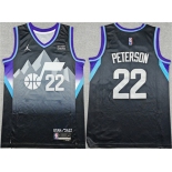 Men's Utah Jazz #22 Darryn Peterson Black 2026 Draft Statement Edition Stitched Basketball Jersey