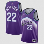 Men's Utah Jazz #22 Darryn Peterson Purple 2026 Draft Icon Edition Stitched Basketball Jersey