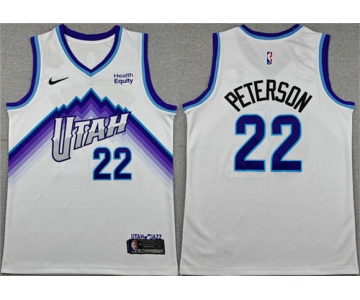 Men's Utah Jazz #22 Darryn Peterson White 2026 Draft Association Edition Stitched Basketball Jersey
