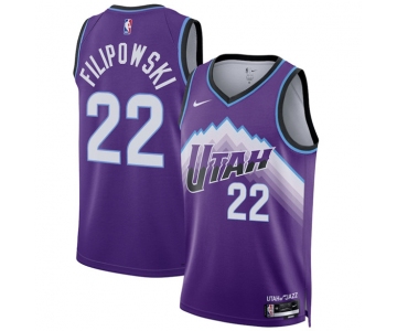 Men's Utah Jazz #22 Kyle Filipowski Purple 2025 Icon Edition Stitched Basketball Jersey