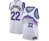 Men's Utah Jazz #22 Kyle Filipowski White 2025 Association Edition Stitched Basketball Jersey Men's Utah Jazz #22 Kyle Filipowski White 2025 Association Edition Stitched Basketball Jersey