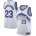 Men's Utah Jazz #23 Lauri Markkanen White 2025 Association Edition Stitched Basketball Jersey Men's Utah Jazz #23 Lauri Markkanen White 2025 Association Edition Stitched Basketball Jersey