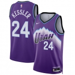 Men's Utah Jazz #24 Walker Kessler Purple 2025 Icon Edition Stitched Basketball Jersey