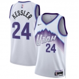 Men's Utah Jazz #24 Walker Kessler White 2025 Association Edition Stitched Basketball Jersey Men's Utah Jazz #24 Walker Kessler White 2025 Association Edition Stitched Basketball Jersey
