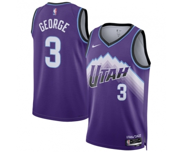 Men's Utah Jazz #3 Keyonte George Purple 2025 Icon Edition Stitched Basketball Jersey