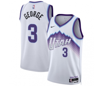 Men's Utah Jazz #3 Keyonte George White 2025 Association Edition Stitched Basketball Jersey