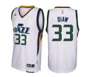 Men's Utah Jazz #33 Boris Diaw adidas White New Swingman Home Jersey