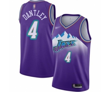 Men's Utah Jazz #4 Adrian Dantley Swingman Purple Hardwood Classics Basketball Jersey