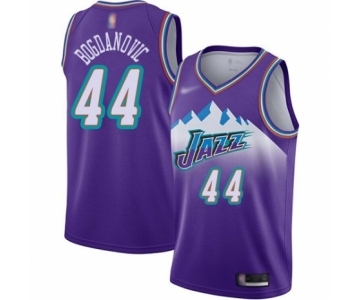 Men's Utah Jazz #44 Bojan Bogdanovic Swingman Purple Hardwood Classics Basketball Jersey