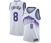 Men's Utah Jazz #8 Isaiah Collier White 2025 Association Edition Stitched Basketball Jersey Men's Utah Jazz #8 Isaiah Collier White 2025 Association Edition Stitched Basketball Jersey