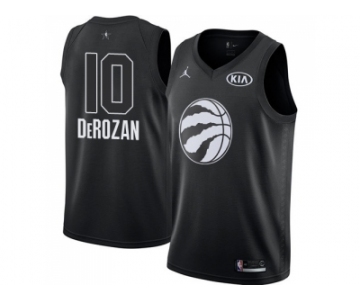 Men Nike Toronto Raptors #10 DeMar DeRozan Black NBA Jordan Swingman 2018 All-Star Game Jersey