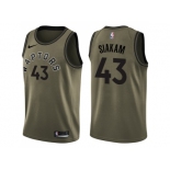 Men Nike Toronto Raptors #43 Pascal Siakam Green Salute to Service NBA Swingman Jersey