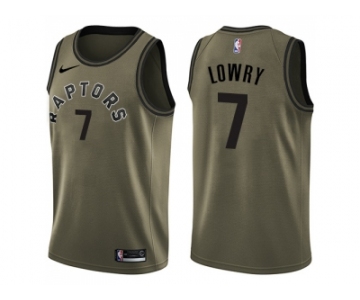 Men Nike Toronto Raptors #7 Kyle Lowry Green Salute to Service NBA Swingman Jersey