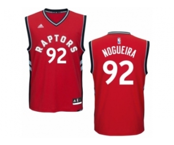 Men's Adidas Toronto Raptors #92 Lucas Nogueira Swingman Red Road NBA Jersey