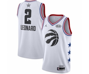 Men's Jordan Toronto Raptors #2 Kawhi Leonard Swingman White 2019 All-Star Game Basketball Jersey