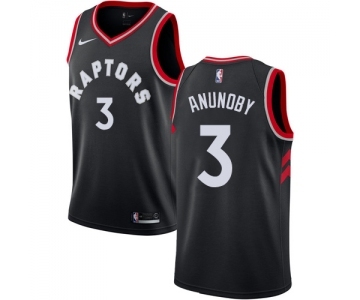 Men's Nike Toronto Raptors #3 OG Anunoby Swingman Black Alternate NBA Jersey Statement Edition