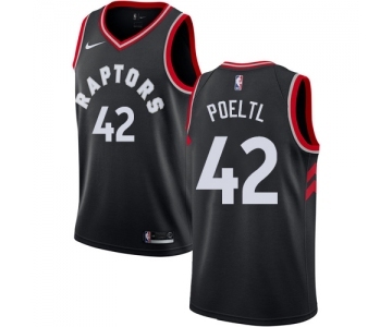 Men's Nike Toronto Raptors #42 Jakob Poeltl Swingman Black Alternate NBA Jersey Statement Edition
