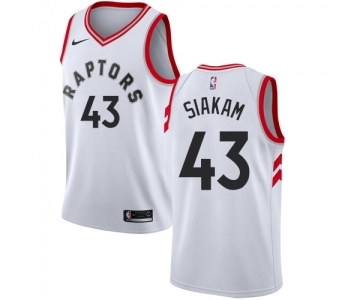 Men's Nike Toronto Raptors #43 Pascal Siakam Swingman White NBA Jersey - Association Edition