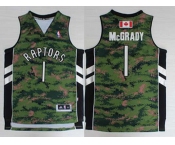 Men's Toronto Raptors #1 Tracy McGrady Revolution 30 Swingman Camo Jersey