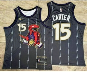 Men's Toronto Raptors #15 Vince Carter Black 2024 City Edition AU Stitched Jersey