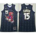 Men's Toronto Raptors #15 Vince Carter Black 2024 City Edition Swingman Sponsor Stitched Jersey