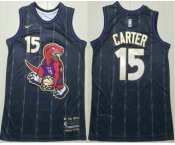 Men's Toronto Raptors #15 Vince Carter Black 2024 City Edition Swingman Sponsor Stitched Jersey