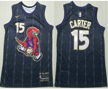 Men's Toronto Raptors #15 Vince Carter Black 2024 City Edition Swingman Sponsor Stitched Jersey