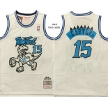 Men's Toronto Raptors #15 Vince Carter White 1998 Throwback Swingman Jersey